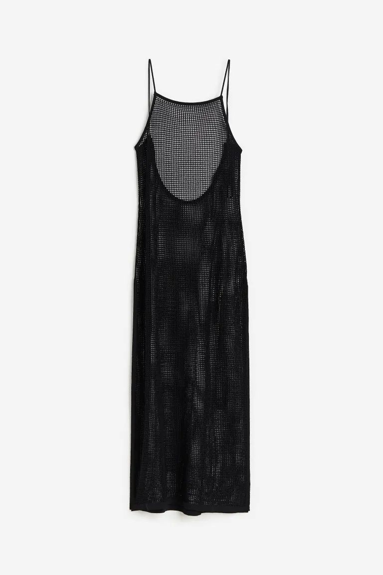 Crochet-look Beach Dress - Black - Ladies | H&M US | H&M (US + CA)