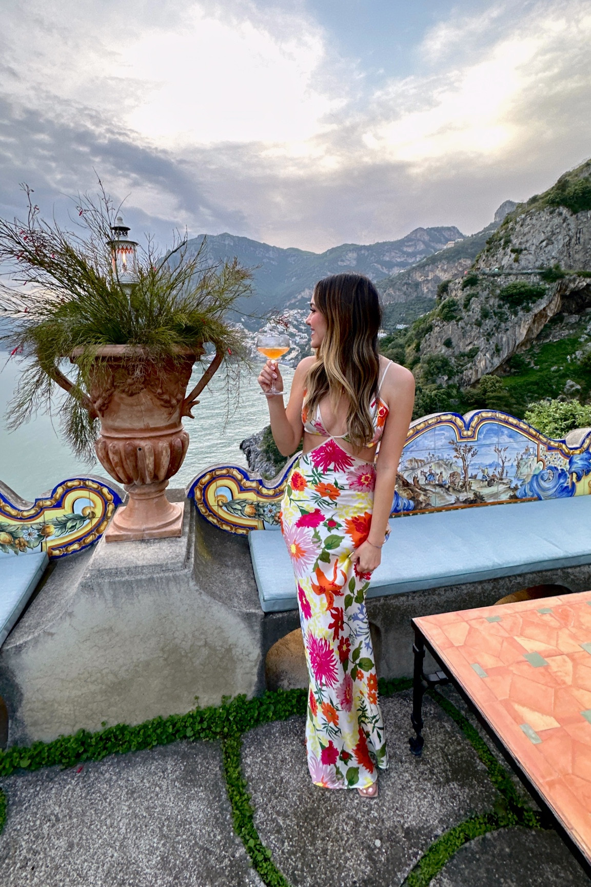Positano sunset 😍💖🍹 

#LTKstyletip #LTKtravel #LTKeurope