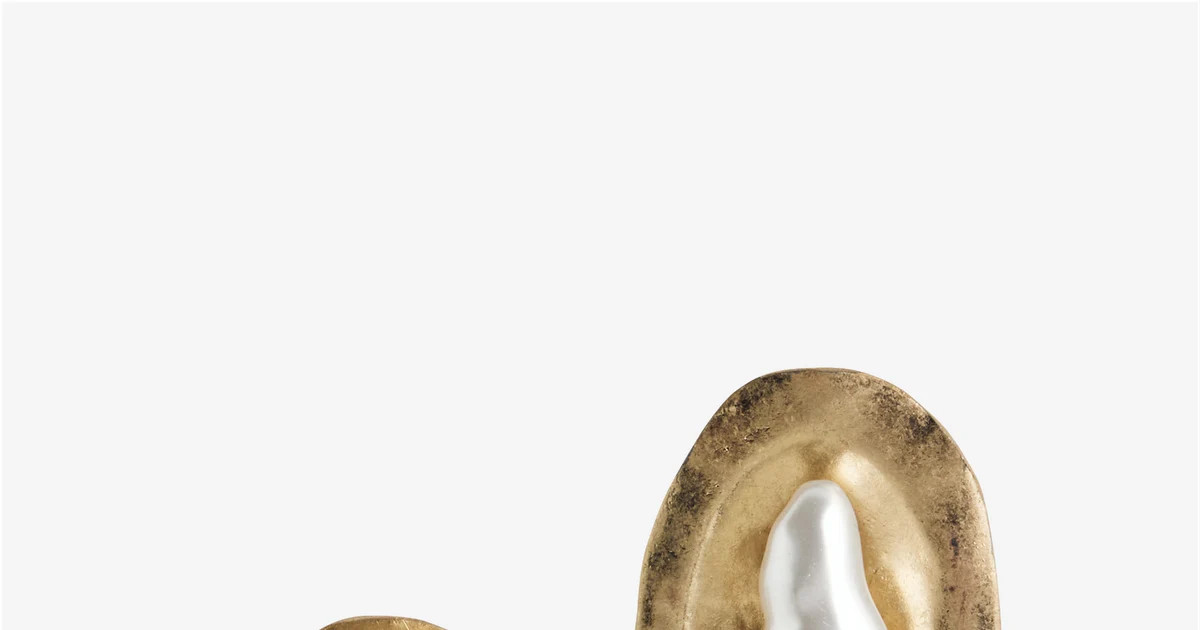 Modern Gold Pearl Stud - White/Gold | Boston Proper | Boston Proper
