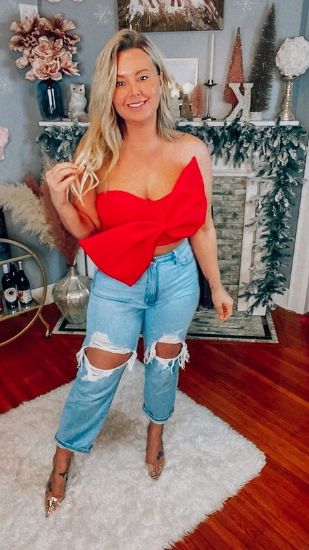 This red bow top is perfect for Valentine’s Day or a date night. Comes in a few colors. 

#LTKunder50 #LTKstyletip #LTKcurves