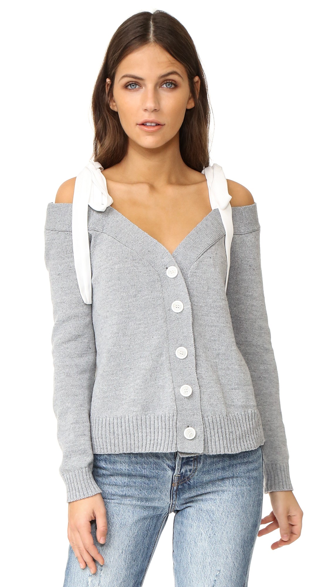 Off Shoulder Knit Cardigan With Tie | Shopbop
