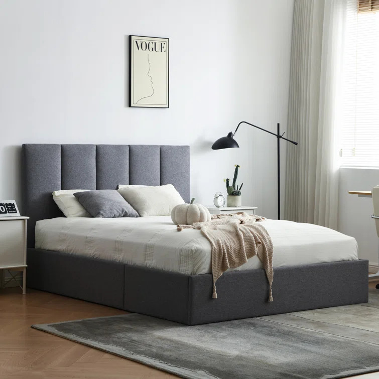 Juanetta Hydraulic Lift Up Storage Upholstered Platform Bed | Wayfair North America