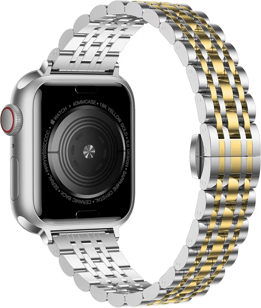 baozai Thin Band Compatible with Apple Watch Band 42mm 41mm 40mm 38mm, Stainless Steel for Apple ... | Amazon (US)