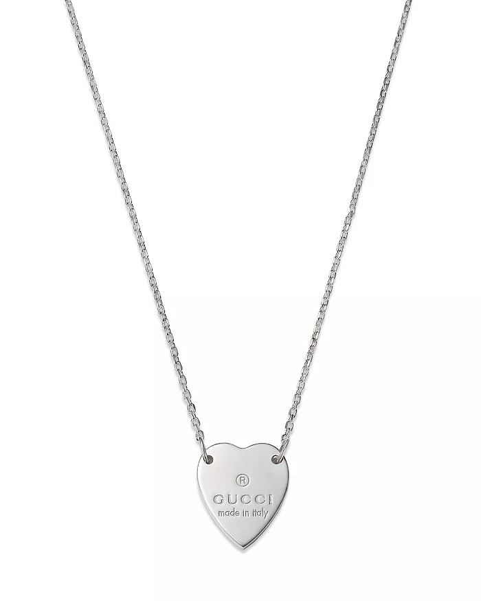 Sterling Silver Engraved Trademark Heart Necklace, 18" | Bloomingdale's (US)