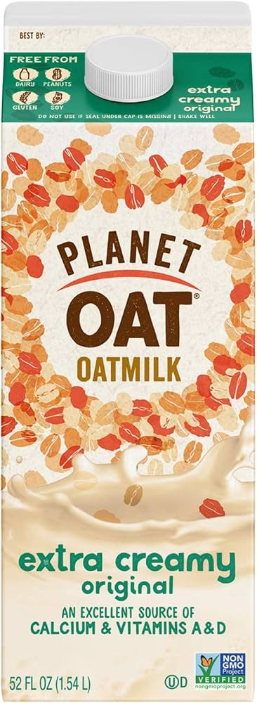 Planet Oat Extra Creamy Original Oatmilk, 52 oz | Amazon (US)