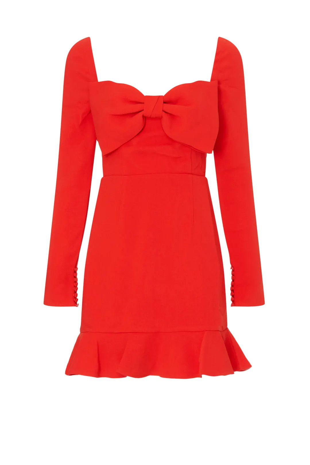 Self-Portrait Red Bow Mini Dress | Rent the Runway