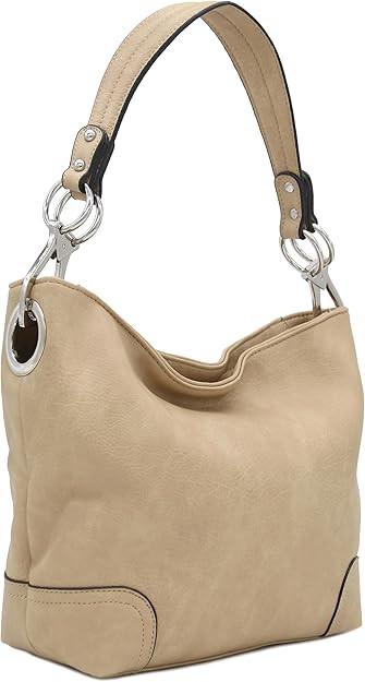 Hobo Shoulder Bag with Big Snap Hook Hardware | Amazon (US)