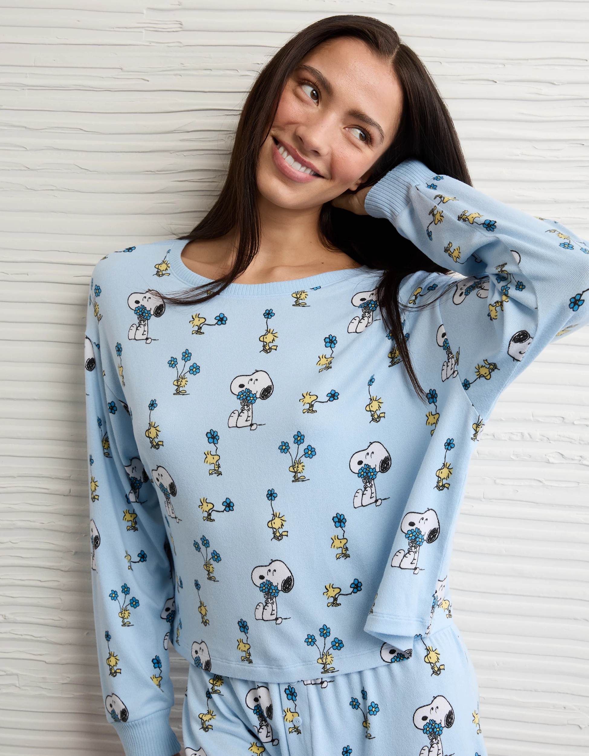 AE Luxe Plush Snoopy PJ Set | American Eagle Outfitters (US & CA)