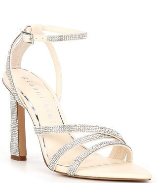Fitzthree Rhinestone Embellished Strappy Dress Sandals | Dillard's