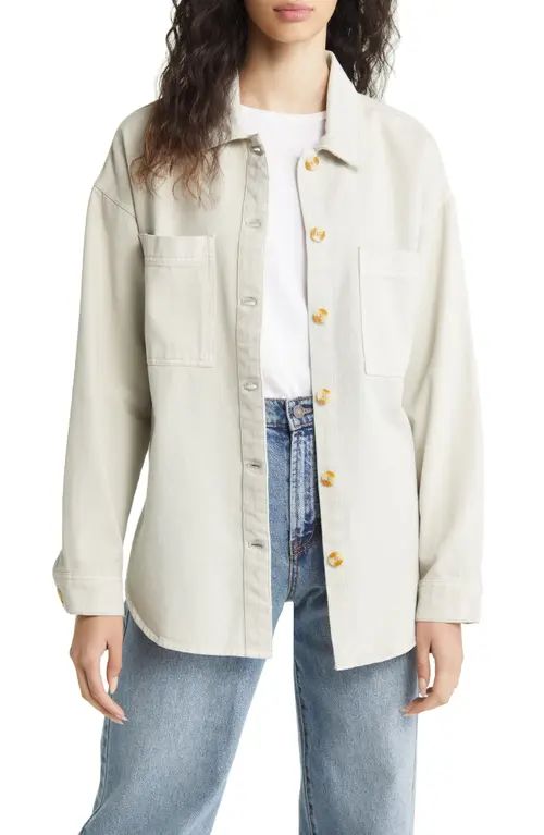 Thread & Supply Fletcher Shirt Jacket in Light Grey at Nordstrom, Size Large | Nordstrom