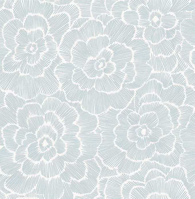 NuWallpaper NUS4048 Saraya Peel & Stick Wallpaper, Blue | Amazon (US)