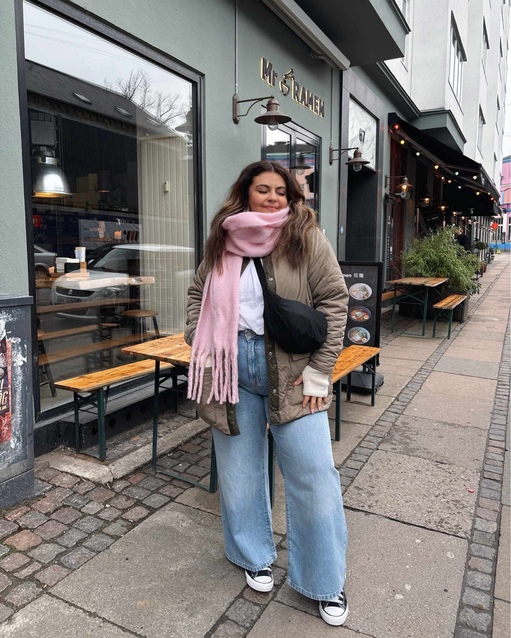 First day in Copenhagen outfit 🇩🇰

City break outfit, city break, holiday outfit, winter outfit, spring outfit, blue jeans, new look blue jeans, new look adalae jeans, wide leg jeans, pink scarf, quilted jacket, green quilted jacket, Uniqlo cross body bag, black cross body bag

#LTKuk #LTKmidsize #LTKtravel