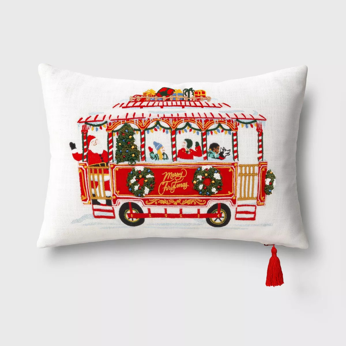 Trolley Lumbar Throw Pillow White - Threshold™ | Target