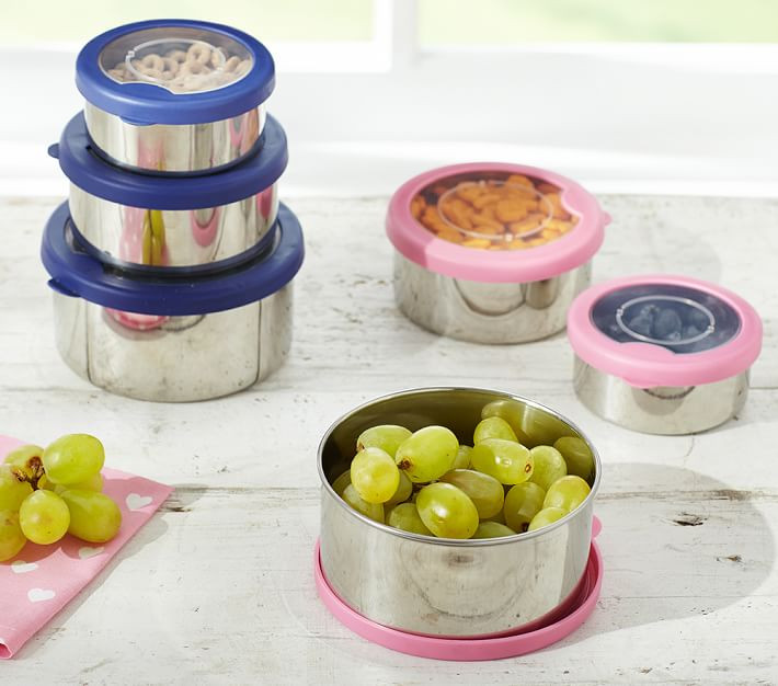 Spencer Stainless Nesting Container Trio | Pottery Barn Kids
