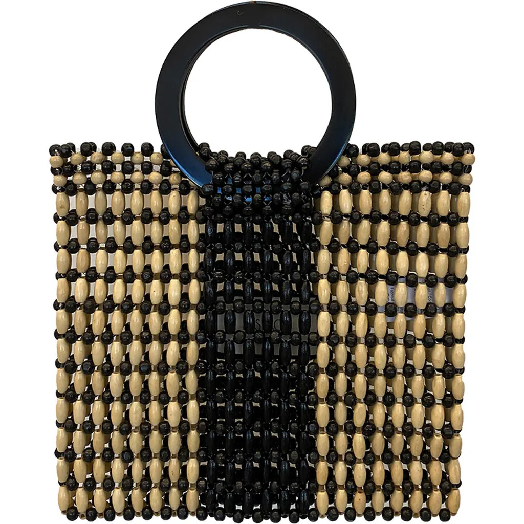 LSPACE Rocky Wood Beaded Handbag in Black at Nordstrom | Nordstrom