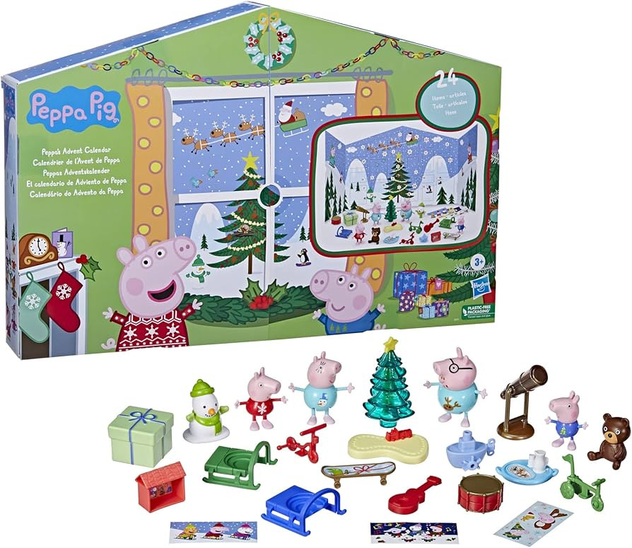 Peppa Pig Peppa’s Kids Advent Calendar, Contains 24 Surprise Toys, 4 Holiday Family Figures; Ag... | Amazon (US)