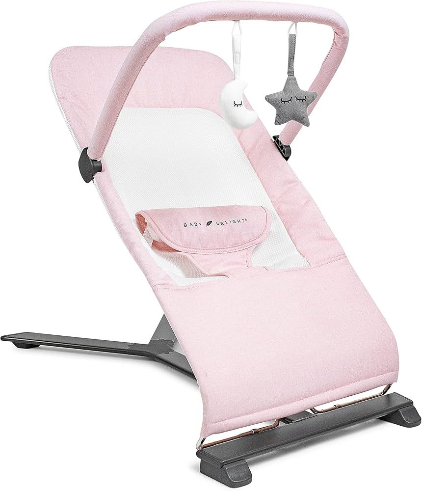 Baby Delight Alpine Deluxe Portable Bouncer | Infant | 0 – 6 Months | Peony Pink | Amazon (US)
