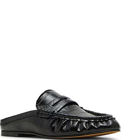 Steve Madden Rafe Eel Printed Penny Loafer Mules - 9.5 | Dillard's