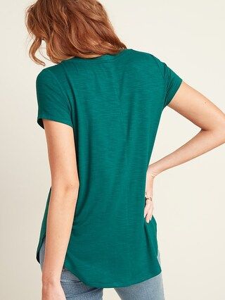 Loose Luxe V-Neck Tunic Tee for Women | Old Navy (US)