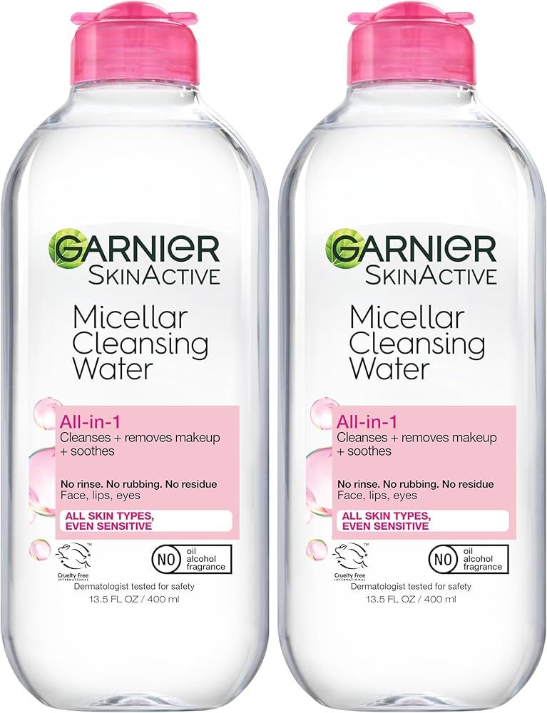 Garnier Micellar Water for All Skin Types, Facial Cleanser & Makeup Remover, 13.5 Fl Oz (400mL), ... | Amazon (US)