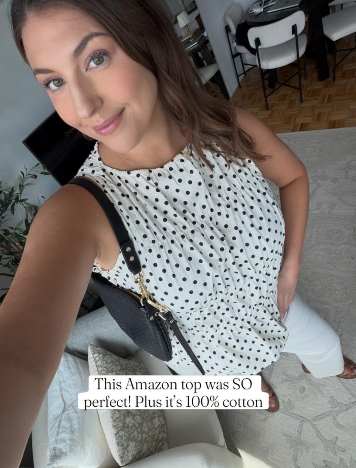 This Amazon top is such a good little find 🤍 The polka dots make it feel fun, but the neutral colors keep it easy to style. And bonus—it’s 100% cotton, which makes it even better.

Amazon fashion, Amazon top, polka dot top, 100% cotton top, casual summer outfit, white pants outfit, affordable fashion

#LTKmomlife #LTKSeasonal #LTKMidsize