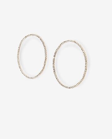 pavé circle hoop earrings | Express