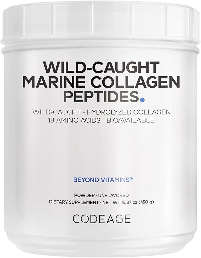 Codeage Marine Collagen Powder - Wild-Caught Hydrolyzed Fish Collagen Peptides - Type 1 & 3 Colla... | Amazon (US)