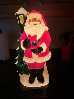 Vintage TPI Blow Mold Santa Claus 18” Light Lamppost Gift Christmas Tree Canada | eBay US