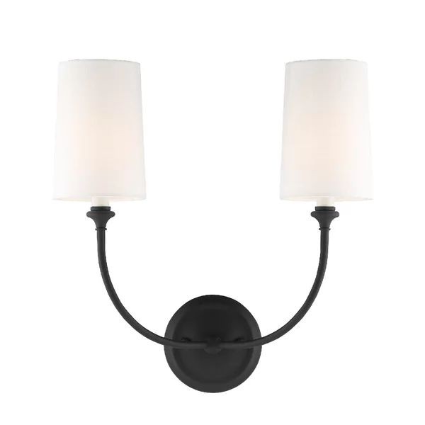 Libby 2 - Light Dimmable Black Forged Armed Sconce | Wayfair North America