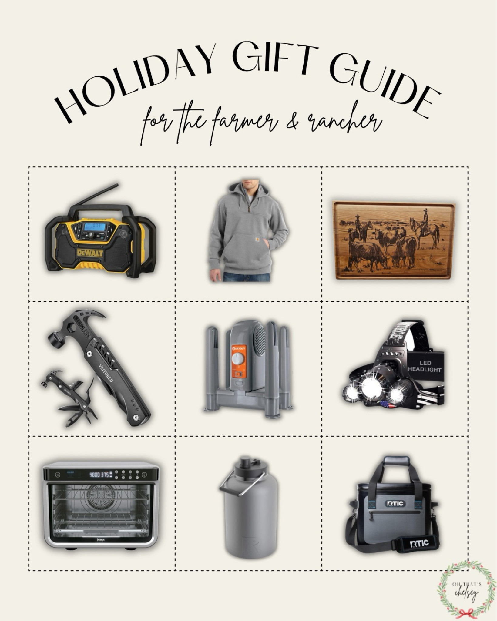 Holiday Gift Guide:  for the farmer & rancher! 

Fancy Farmer // Oh that's Chelsey // gift guide // gift ideas for farmers & ranchers // gift idea // carhartt // Dewalt // RTIC // unique gifts // farm gifts // fancy farmer finds 

#LTKGiftGuide #LTKHoliday #LTKWorkwear