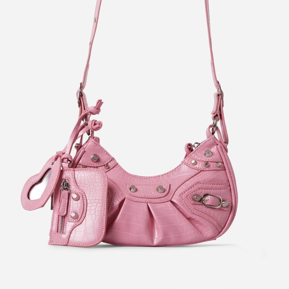 Texas Shoulder Bag In Pink Faux Leather | EGO Shoes (US & Canada)