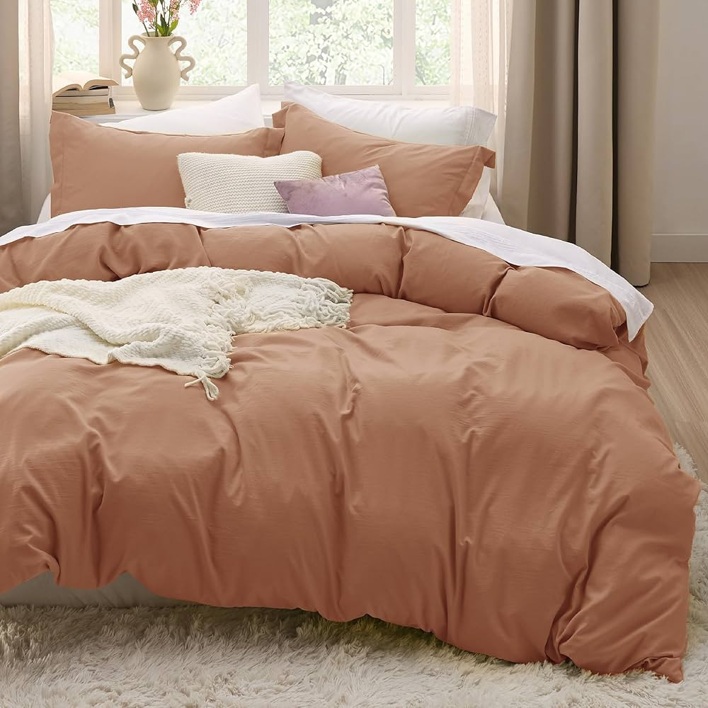 Bedsure Taupe Duvet Cover King Size - 3 Pieces Prewashed Extra Soft Bedding Set, Includes 1 Duvet... | Amazon (US)