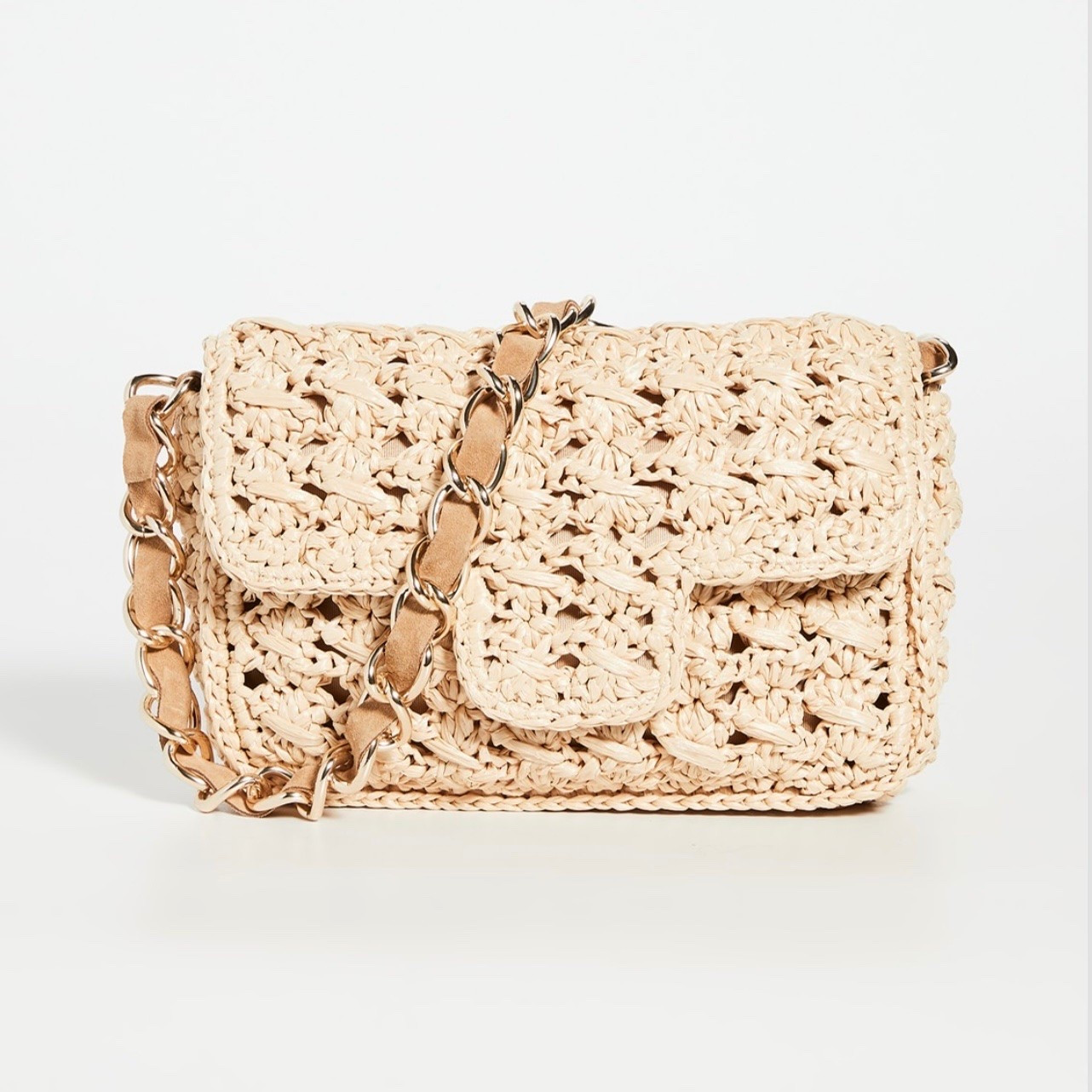 Love this bag for summer 
Woven raffia with a leather and gold-tone chain strap is a signature warm weather style.

#LTKU #LTKSeasonal #LTKOver40