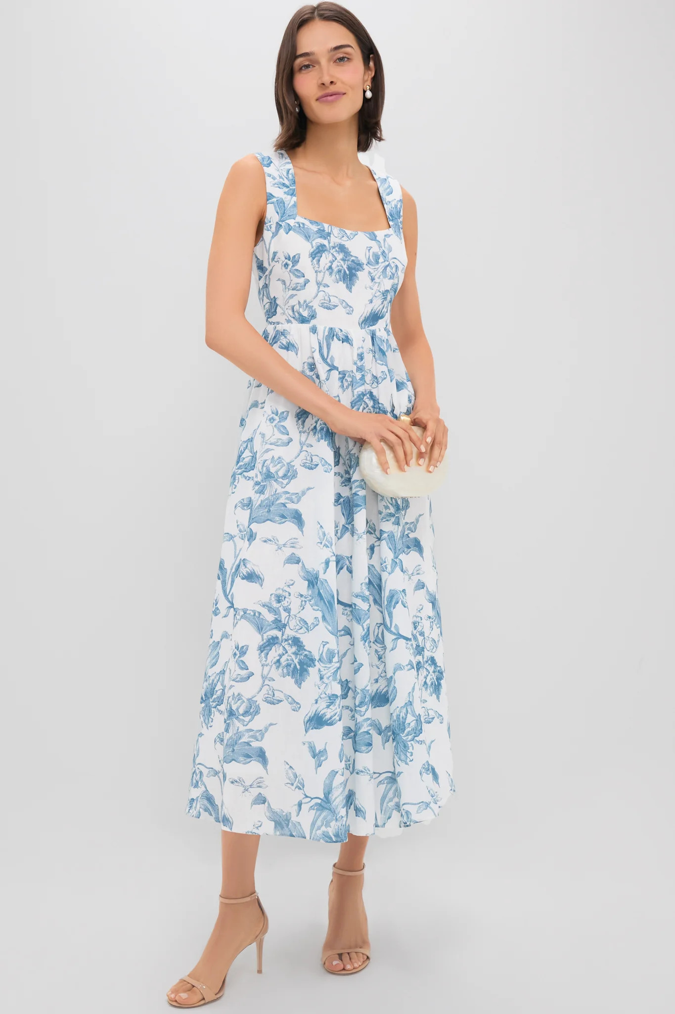 Dusty Blue Floral Maizie Maxi Dress | Tuckernuck (US)