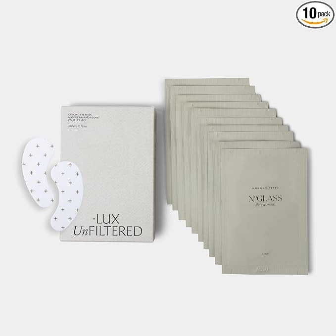 + Lux Unfiltered Cooling Under Eye Patches - Anti-Slip Caffeine Infused Korean Eye Mask - Reduces... | Amazon (US)
