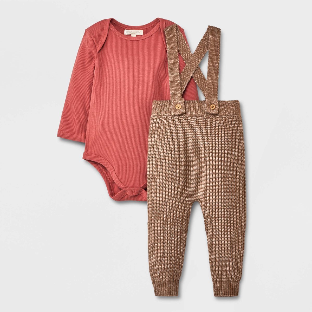 Grayson Collective Baby Solid 2pc Top & Bottom Set - Red | Target