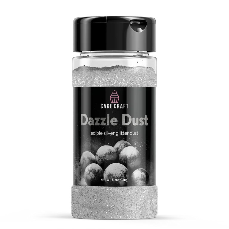 Cake Craft Edible Dazzle Dust, Silver| Edible Glitter for Cakes, Cupcakes, Cocktails & More | Foo... | Walmart (US)