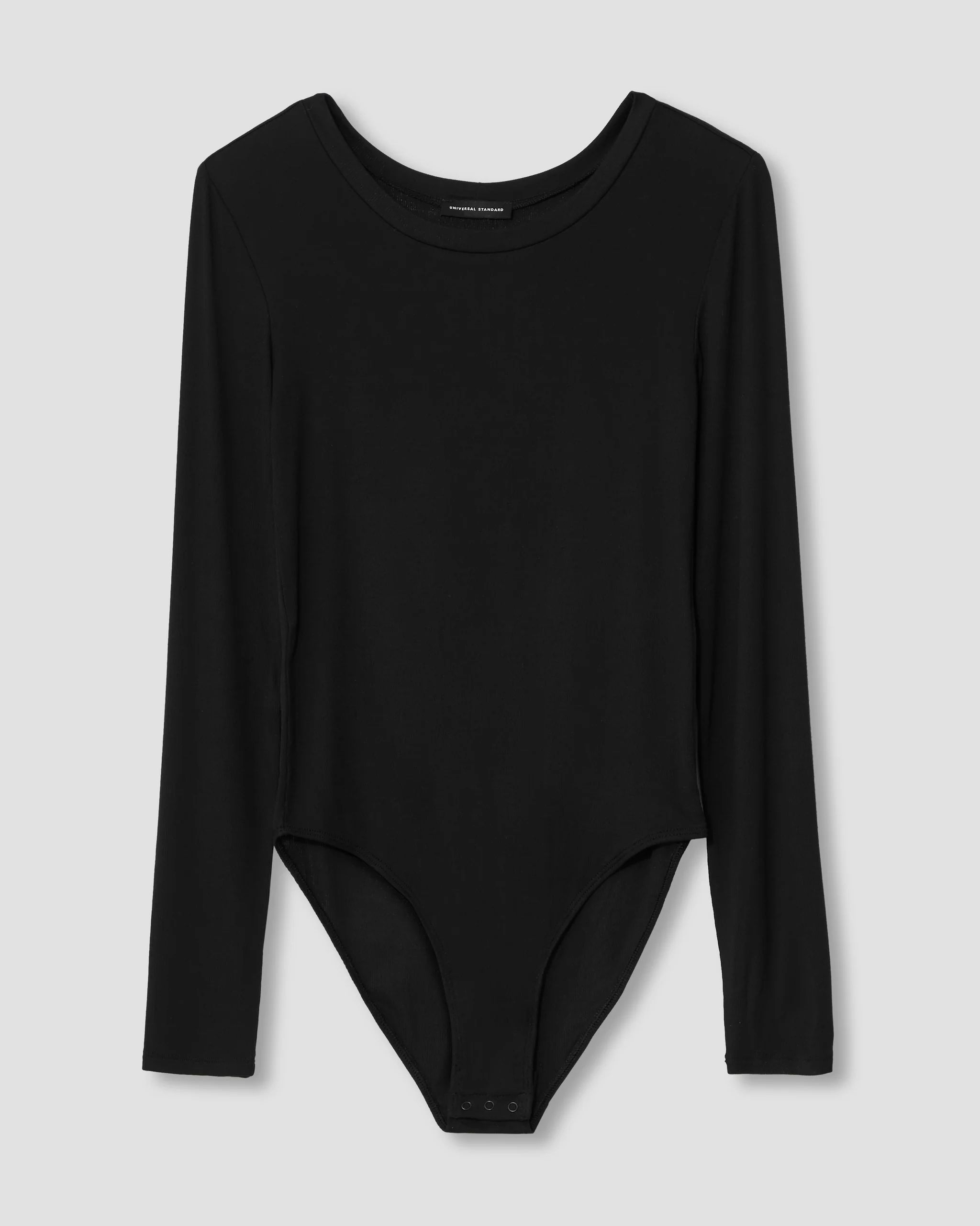 Foundation Long Sleeve Crewneck Bodysuit - Black | Universal Standard