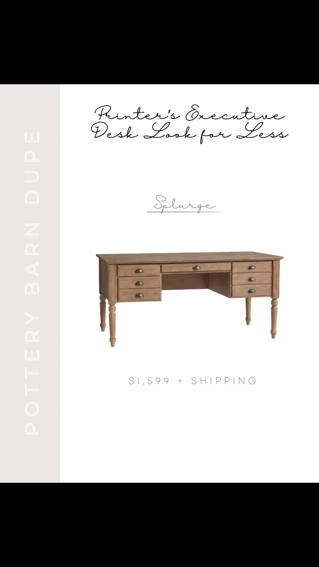 If you love the look of the Pottery Barn Printer’s Executive desk but not the price tag, these are the best look-for-less options I’ve found. Same classic, sophisticated style, just way more budget friendly 🤍 Linking my favorites here so you can easily compare.

#LTKHome #LTKSaleAlert
