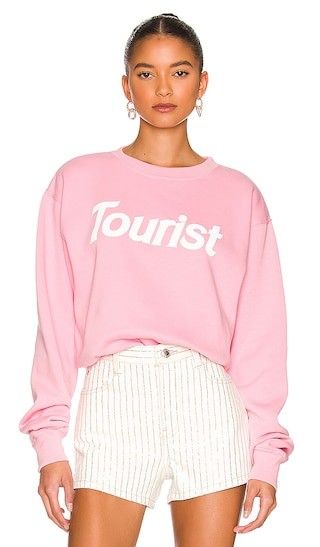 Tourist Crewneck Sweatshirt in Pink | Revolve Clothing (Global)