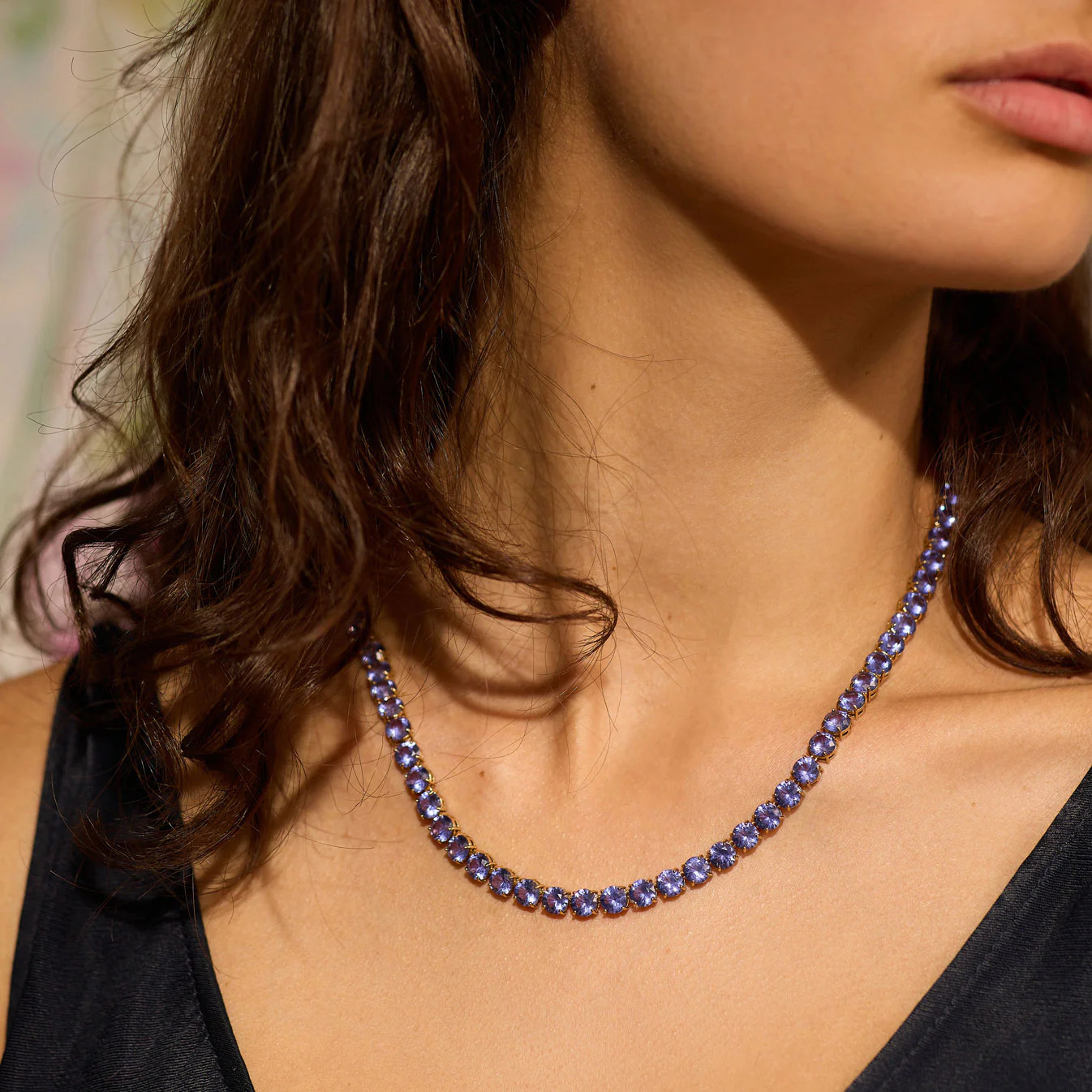Georgie Crystal Necklace Blue | Mignonne Gavigan