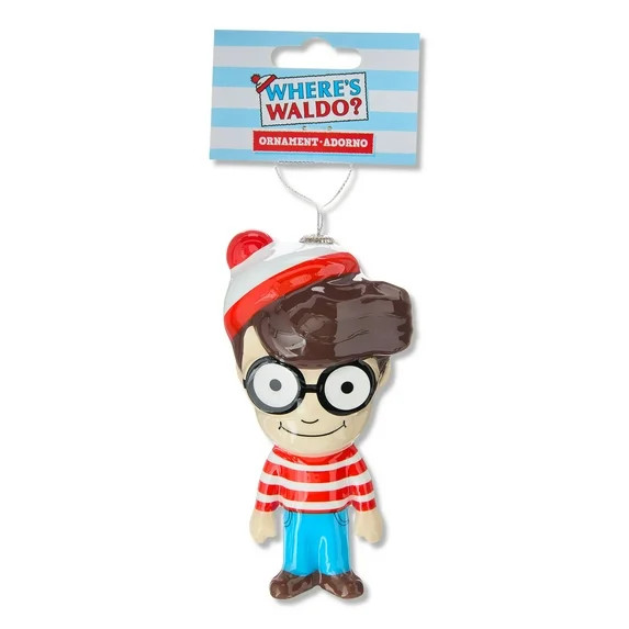 Where's Waldo Decoupage Christmas Ornament, Red, White, Plastic, Collectible, by Ruz - Walmart.co... | Walmart (US)