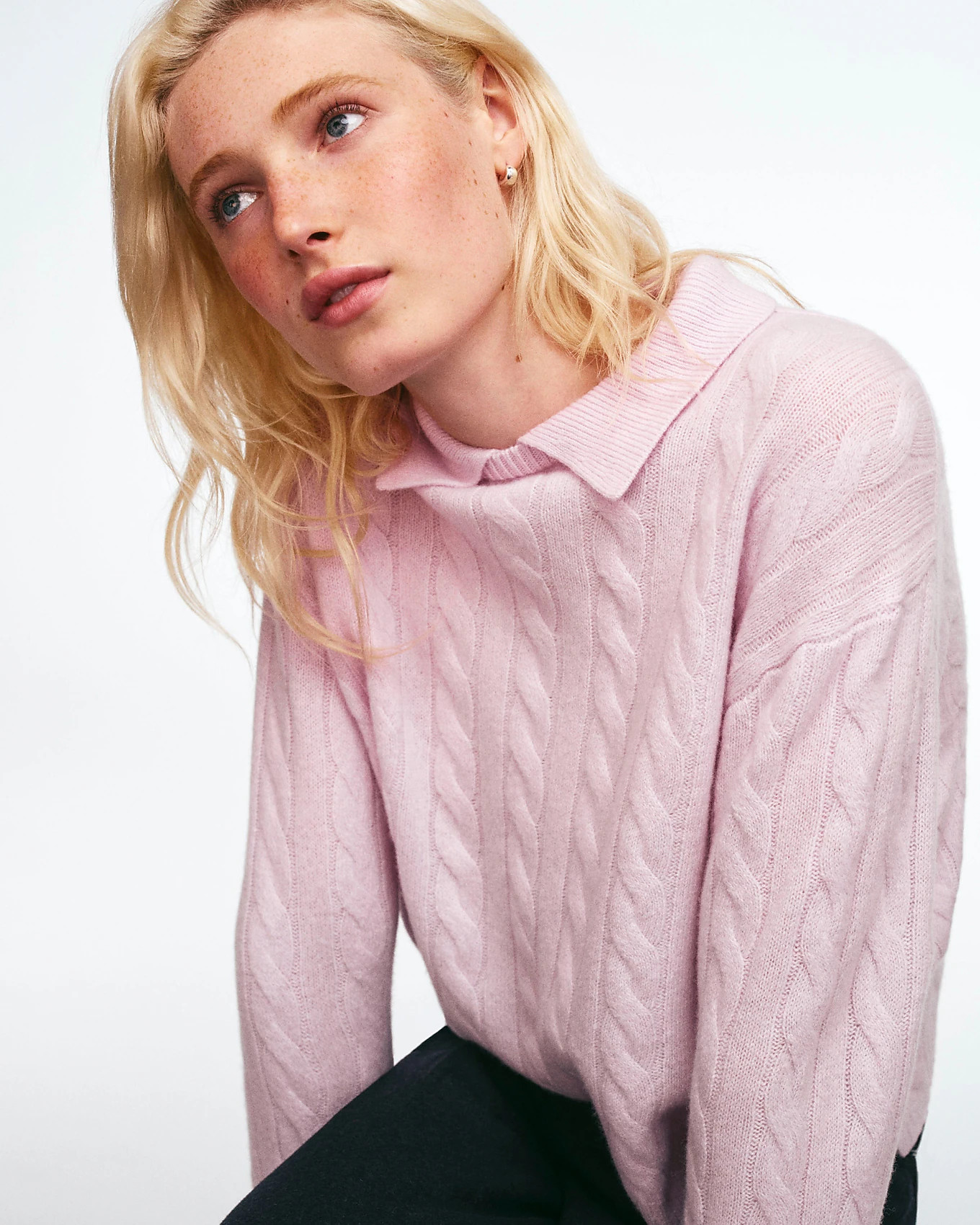 Cable-knit sweater-polo in vintage wool | J. Crew US