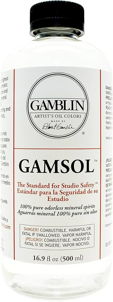 Gamblin Gamsol Oil Color, 16.9 Fl Oz (Pack of 1), Clear, 16 | Amazon (US)