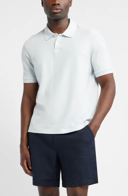Nordstrom Pima Cotton Piqué Polo in Blue Breeze at Nordstrom, Size Large | Nordstrom