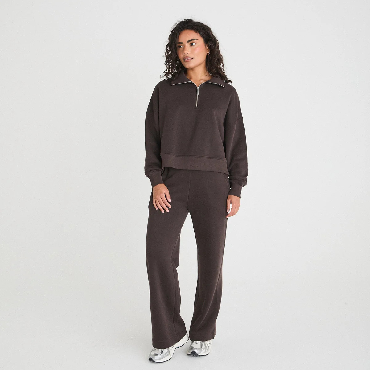 WIDE LEG JOGGERS - BITTER CHOC | WAT The Brand