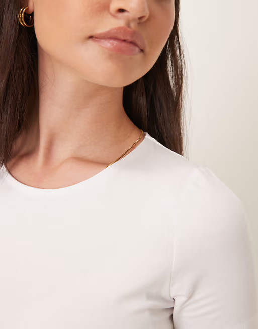 ASOS DESIGN fitted crop t-shirt in white | ASOS (Global)
