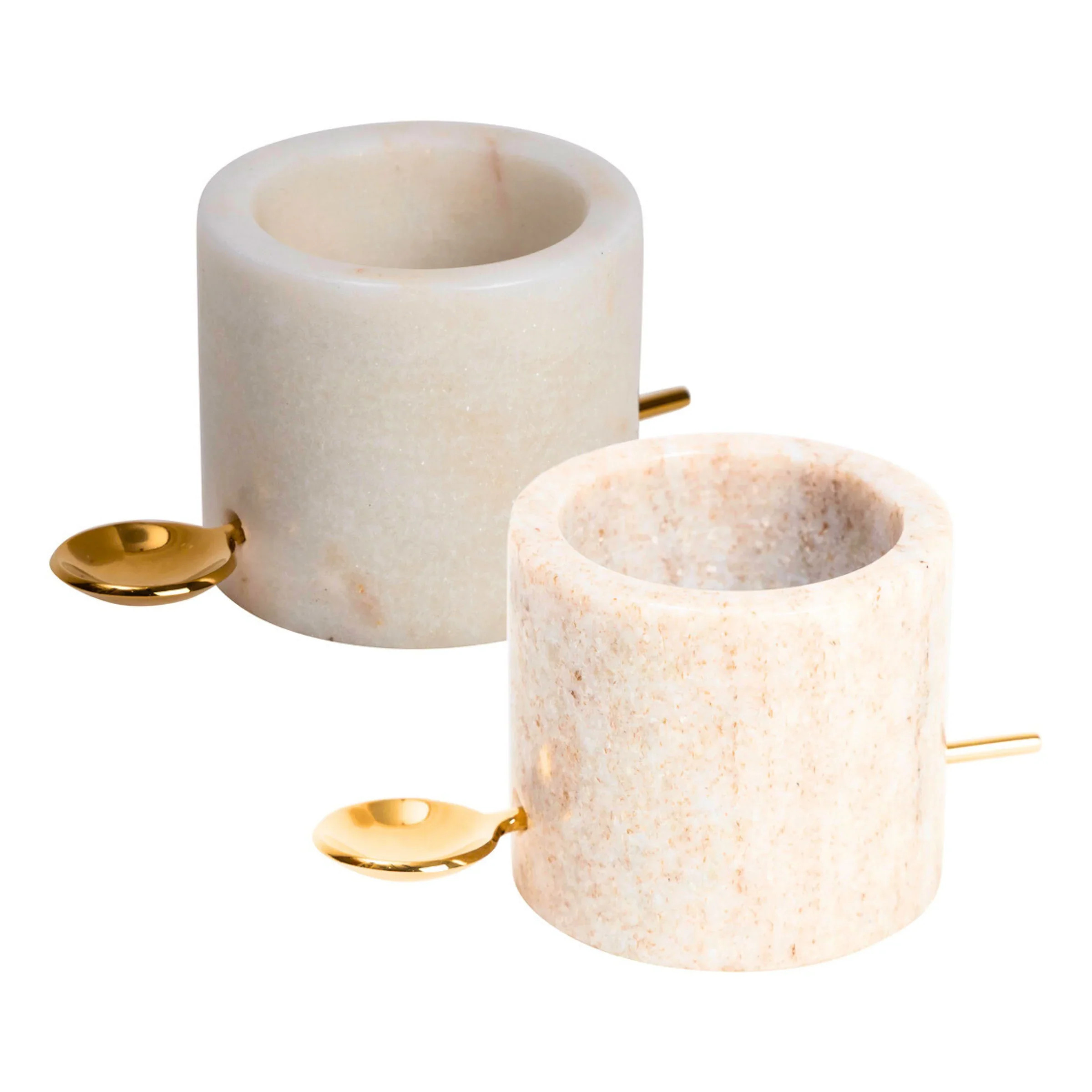 Pacha Marble Salt & Pepper Cellar, Set of 2 | Sabavi Home