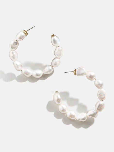 Dafina Pearl Hoop Earrings | BaubleBar (US)