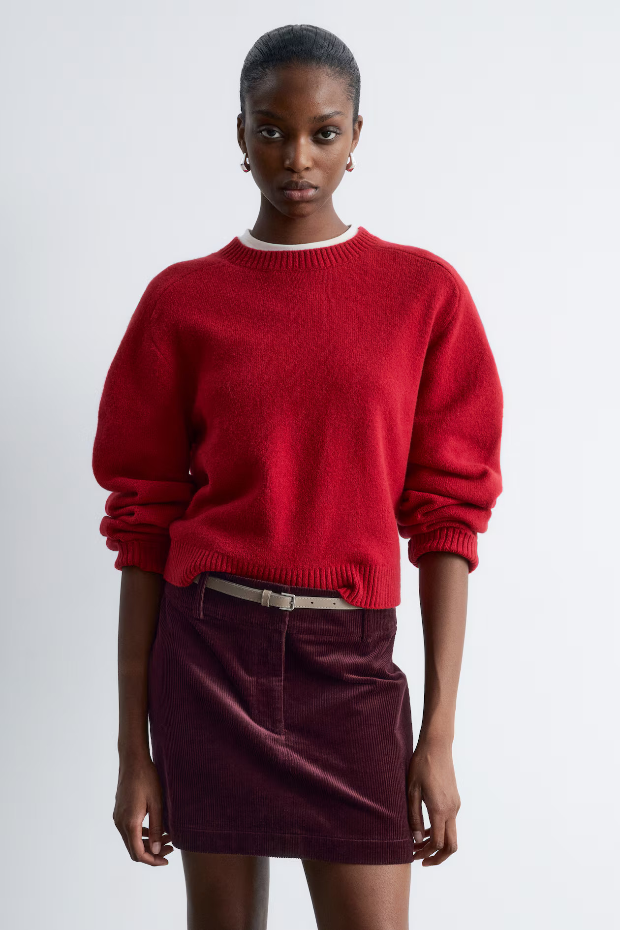 Gestrickter Pullover - Dunkelrot - Ladies | H&M DE | H&M (DE, AT, CH, NL, FI)